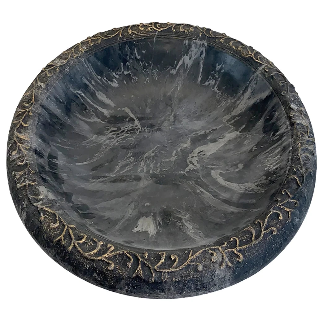 Charcoal Sand Birdbath Bowl Y9579