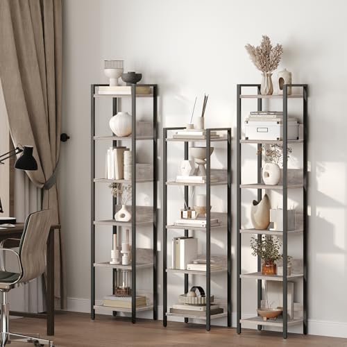 White 6-Tier Bookshelf K503