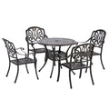 Cast Aluminum Patio Dining Set for 4 Y35376