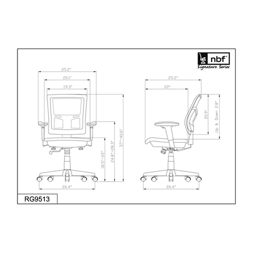 Black Mesh Chair E6588