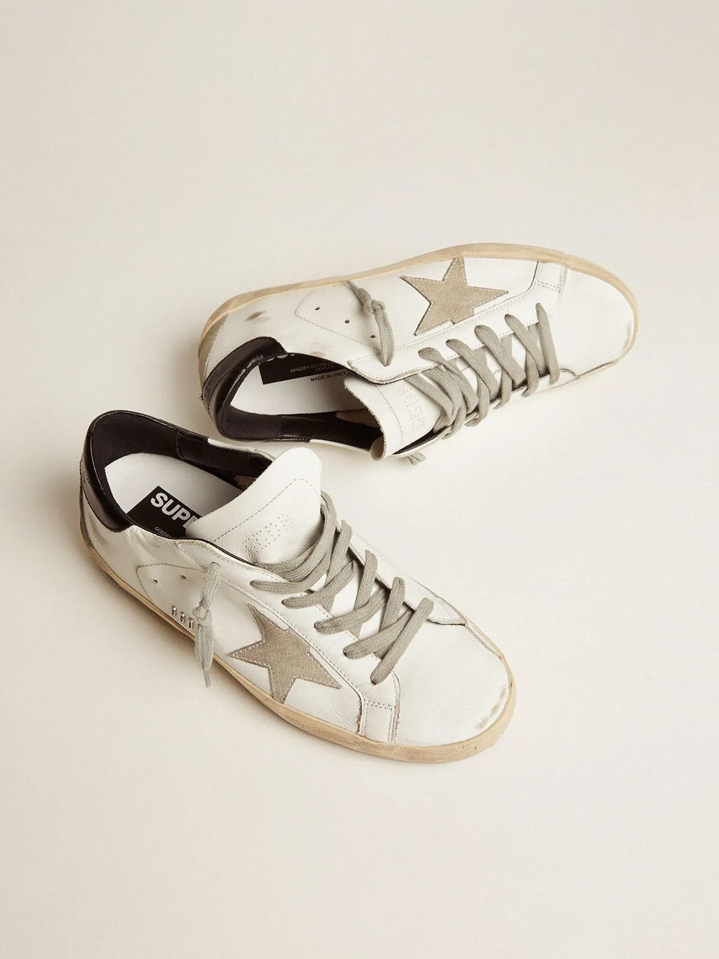 Black Sneakers with Heel Tab and Stud Lettering W59964