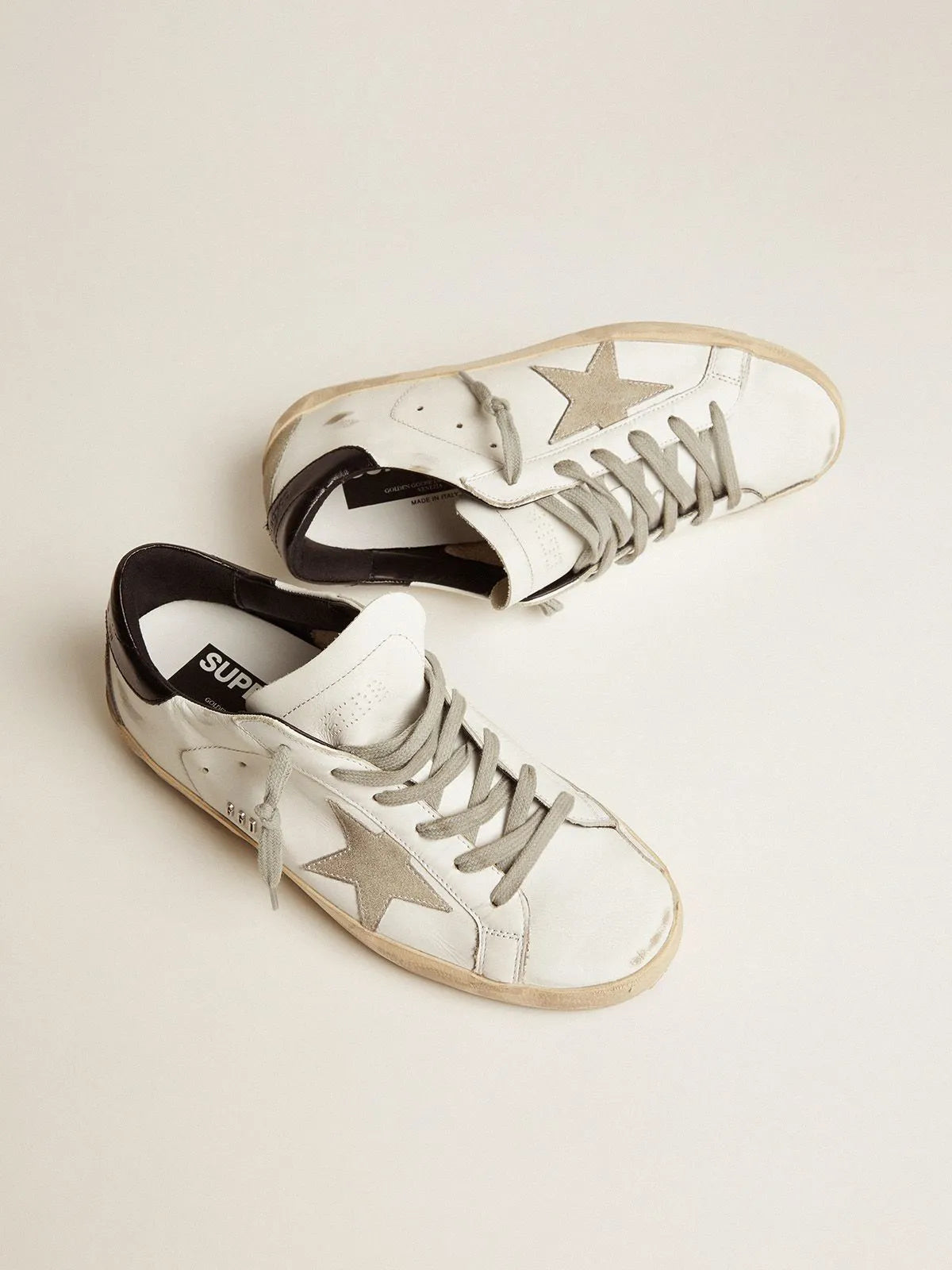 Black Sneakers with Heel Tab and Stud Lettering W59964