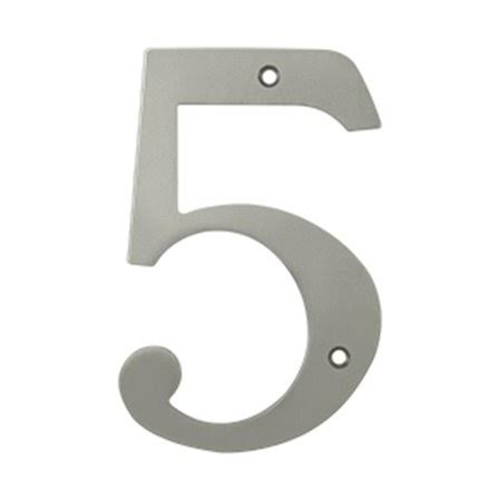 6 in. House Numbers, Satin Nickel - Solid Brass U56390