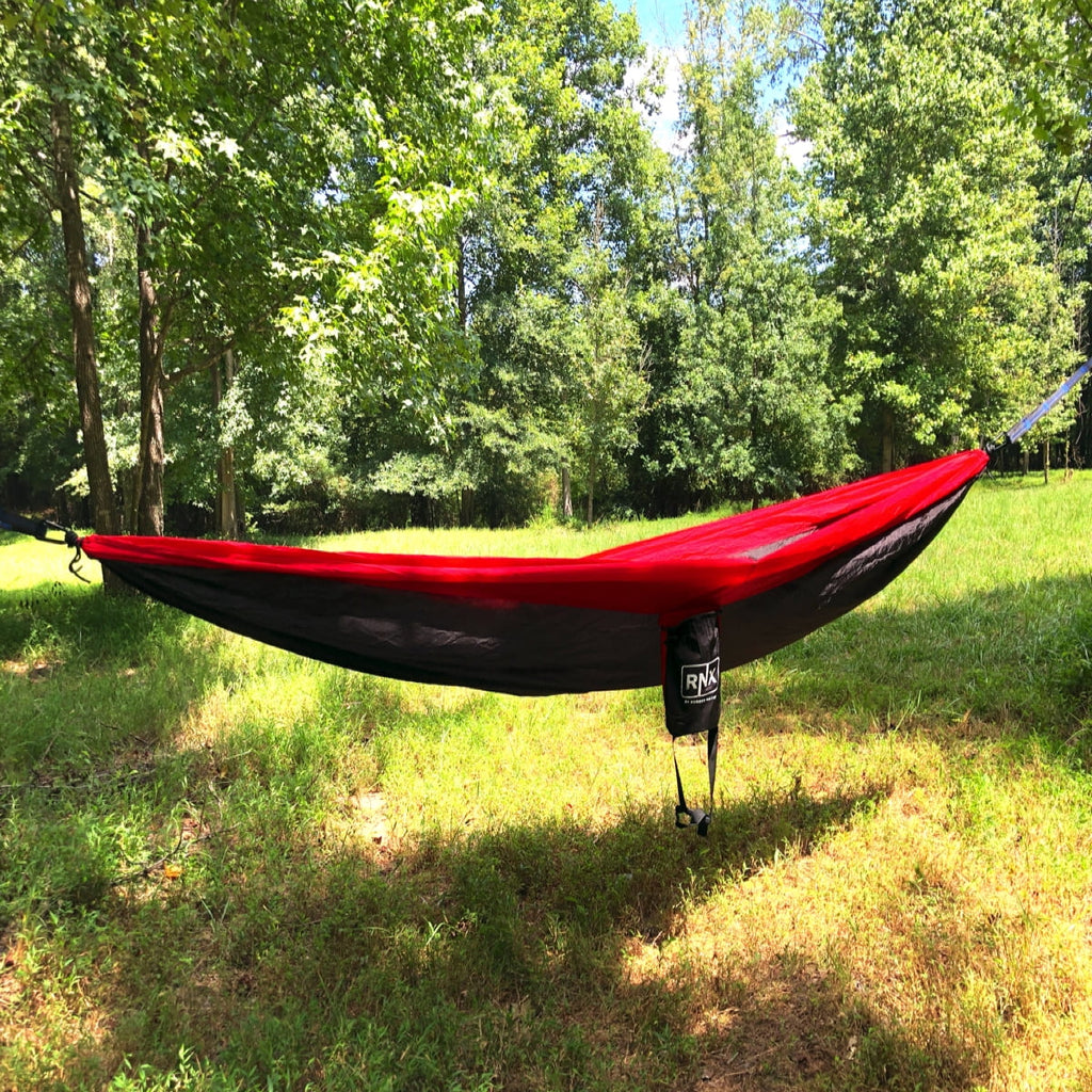 Red Portable Double Hammock Lightweight Parachute Nylon W826