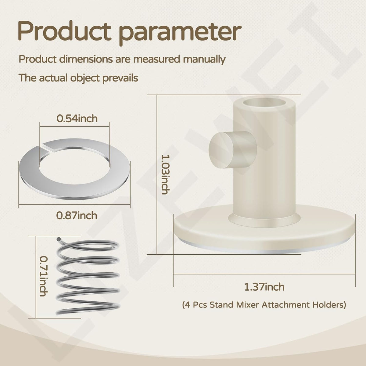Spring and Washer for Stand Mixers, 2 Pack, 4 Set of Attachment Holders X438527
