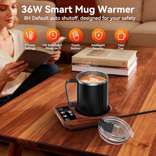 Electric Coffee Mug Warmer with 16oz Heated Mug M9297
