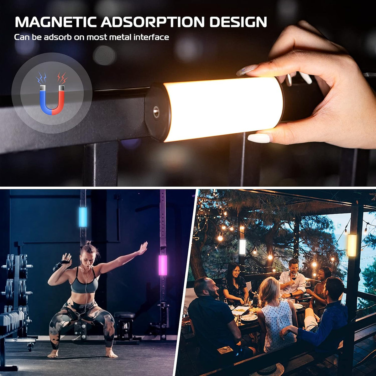 2 Pack Handheld RGB LED Video Light Wand with LCD P68387
