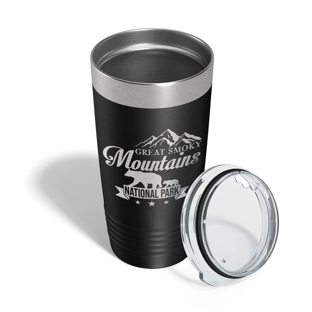 Black Insulated Laser Engraved Travel Mug 20 oz K611409