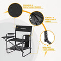 Folding Camping Chair with Side Table and Storage Pockets Black D93582