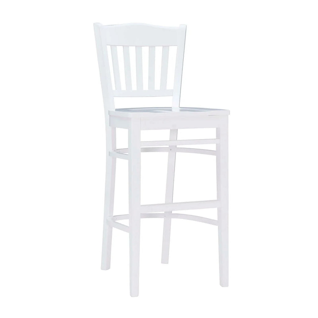 White Wood Barstools Set of 2 N3009