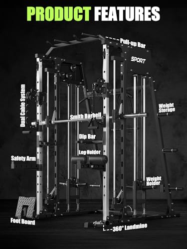 Heavy Duty Power Cage with Dual Pulley System R299