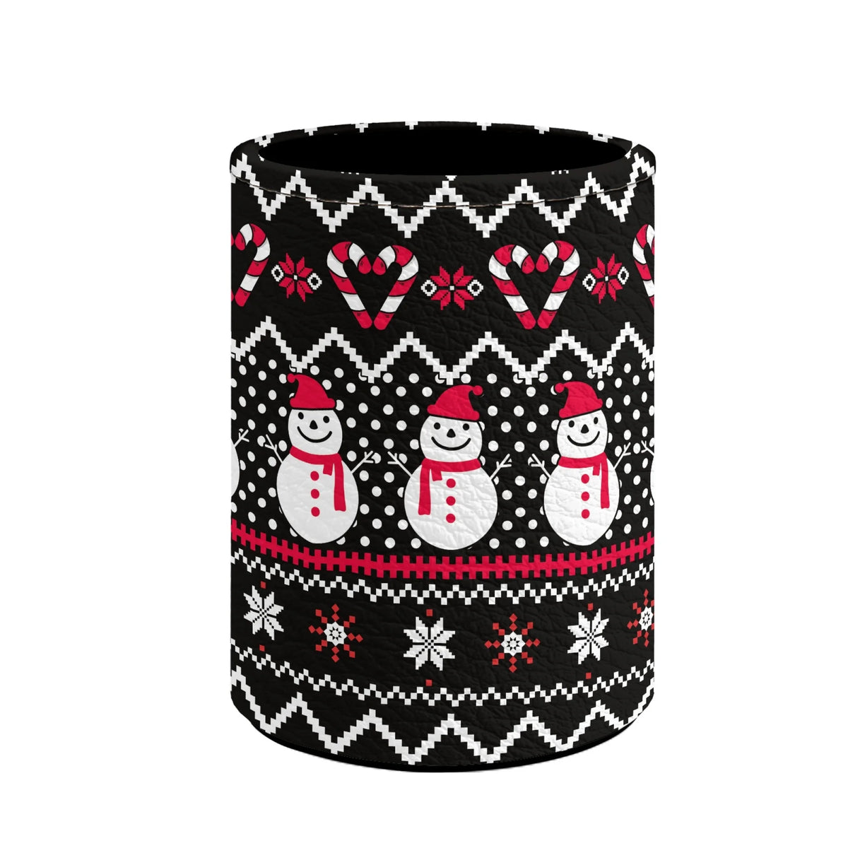 Christmas Pencil Holder Desk Drawer Organizer Leather Pen Container U665171