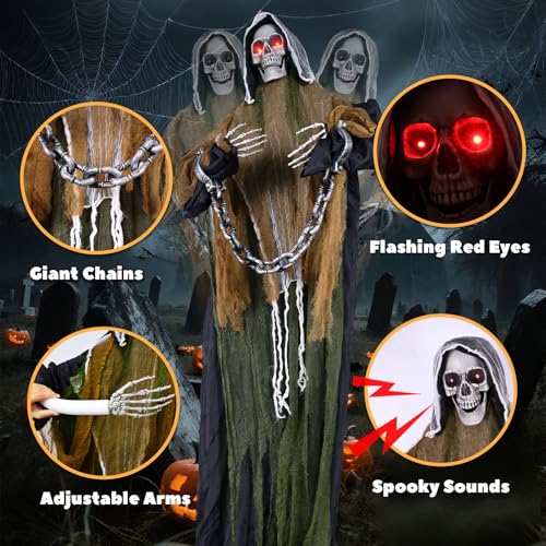 Life Size Animatronics Grim Reaper with Chain J4961