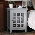Grey Bedside Table with Storage Compartments A672