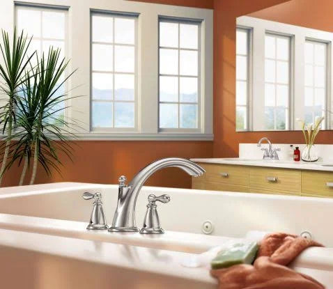 Chrome Deck Mounted Roman Tub Faucet Trim J366