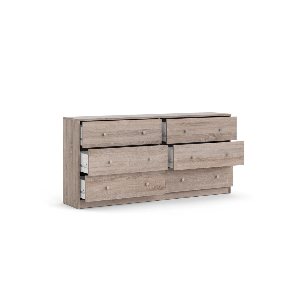 White 6 Drawer Double Dresser M44921