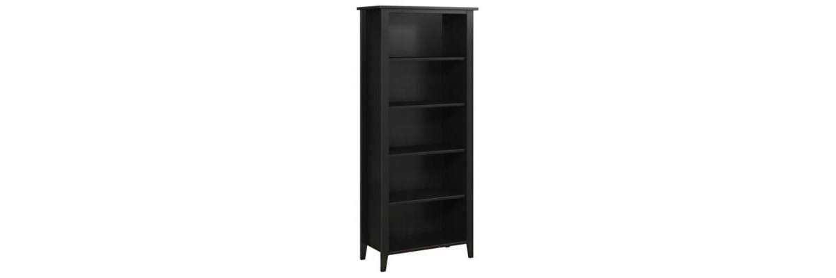 5 Shelf Bookcase, Black Suede Oak T1245