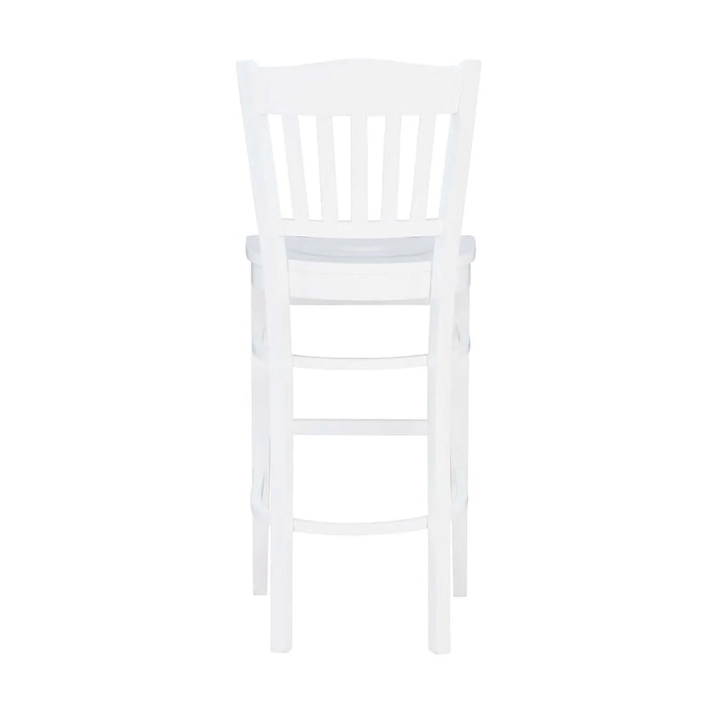 White Wood Barstools Set of 2 N3009
