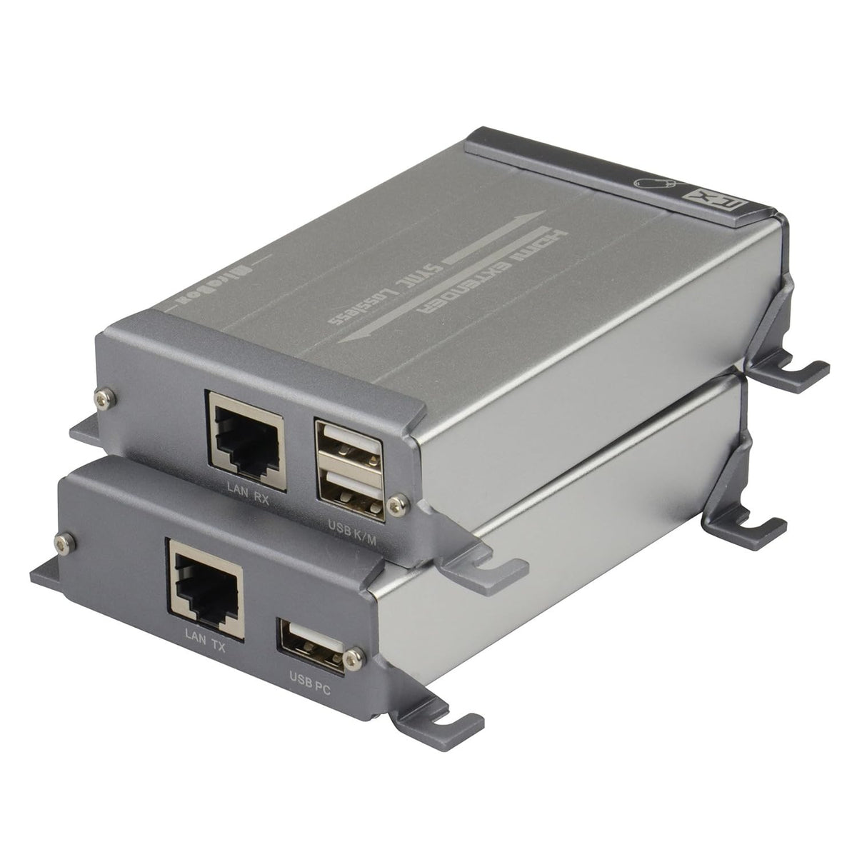 HDMI USB KVM Extender, 80m 1080P@60Hz, USB2.0 x 2, Transmitter and Receiver O6304
