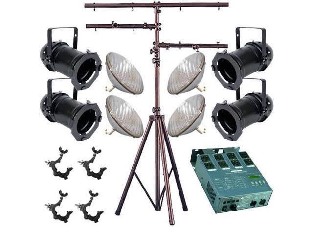 Black 4 Par Can 64 500W W337