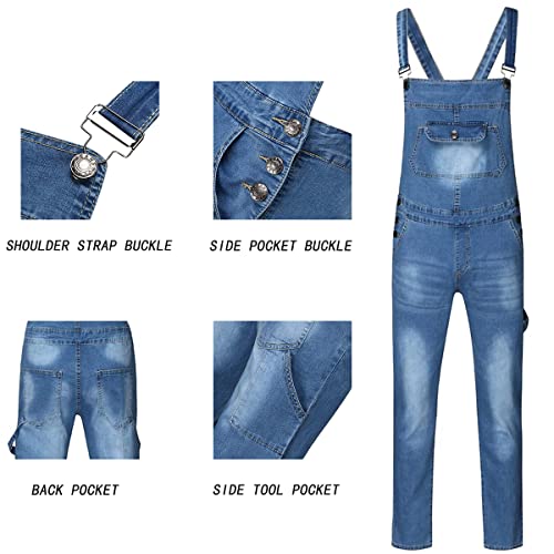 Men's Denim Bib Overalls J8297