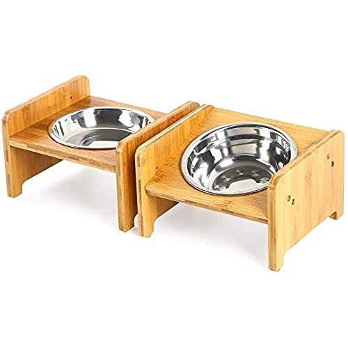 Set of 2 Raised Pet Bowls X562846