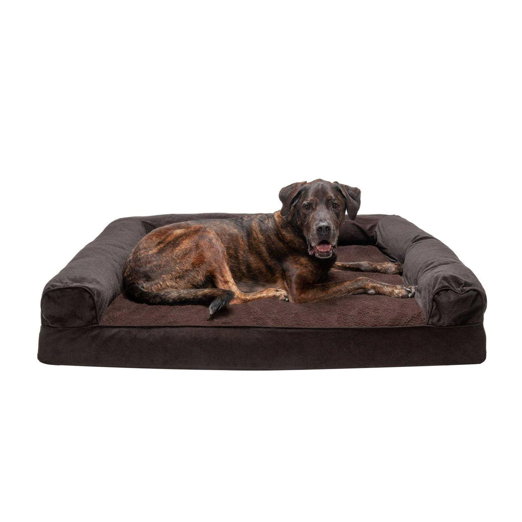 Faux Fleece Chenille Sofa Pet Bed W402944