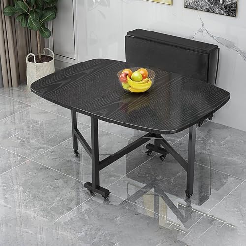 Brown Extendable Dining Table with Wheels N989