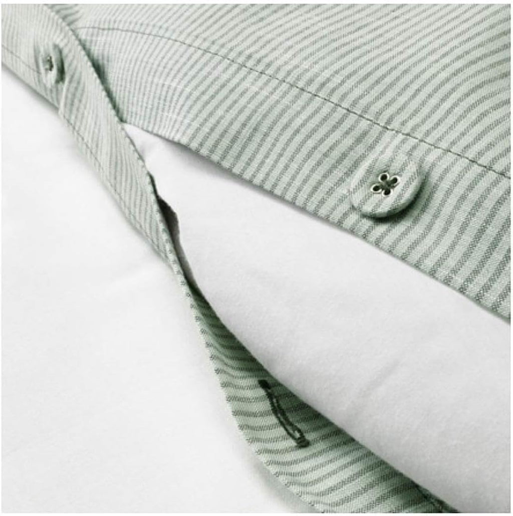 Green Stripe Duvet Cover and Pillowcases Full/Queen Y3471