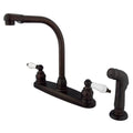 Oil Rubbed Bronze Kitchen Faucet with Sprayer S5103