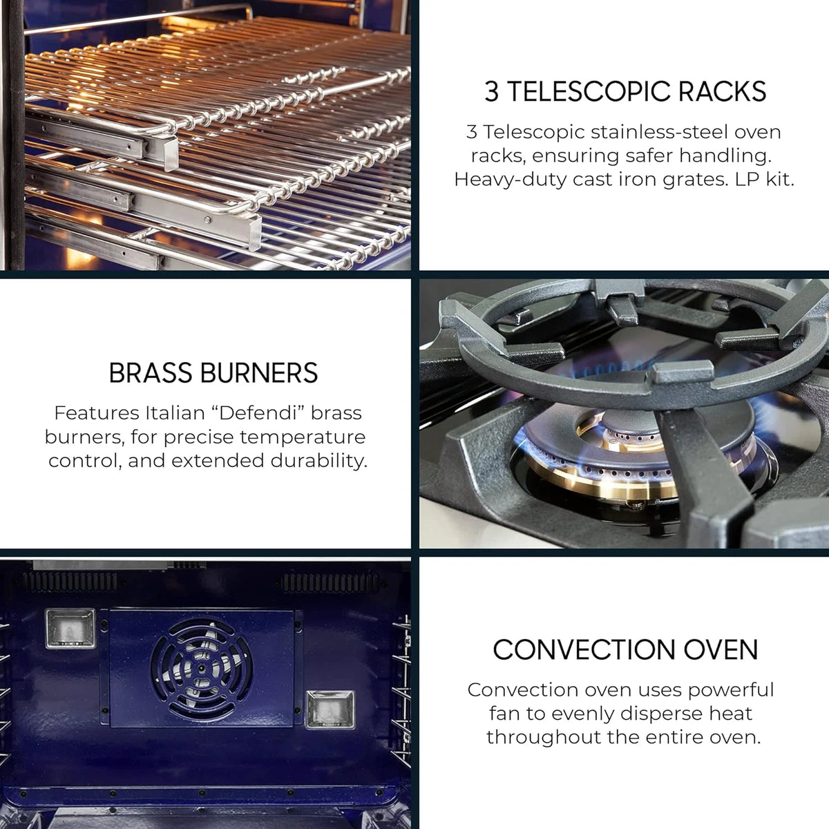 36" Freestanding Gas Range V8520