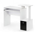 White Computer Writing Desk with Bin I370129