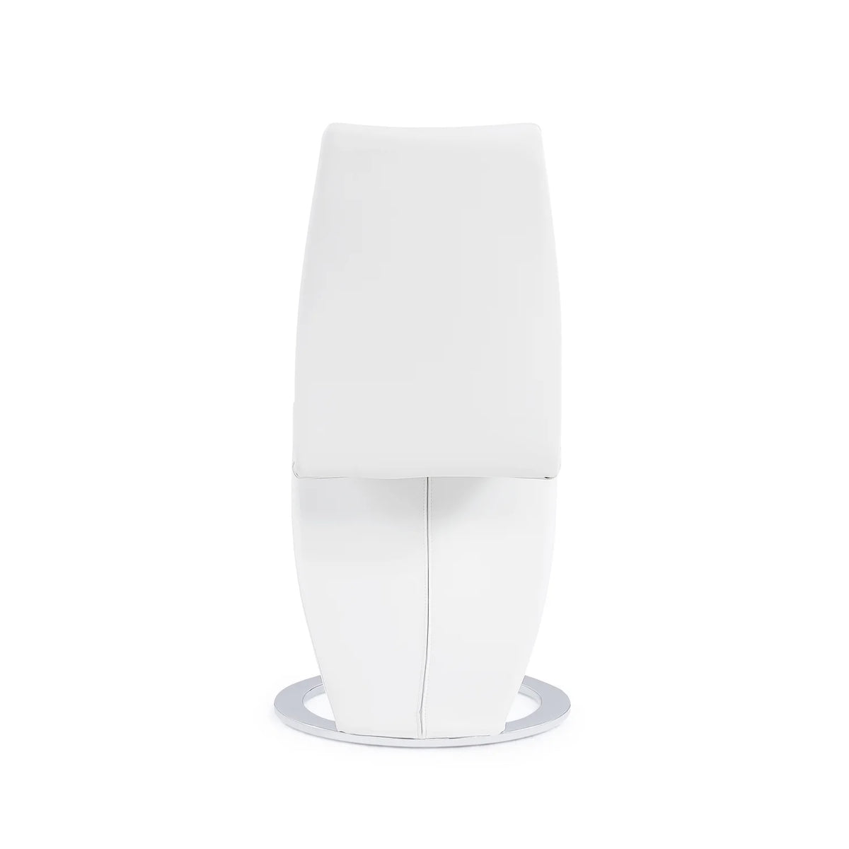 White Pu Dining Chair with Horseshoe Base L9038