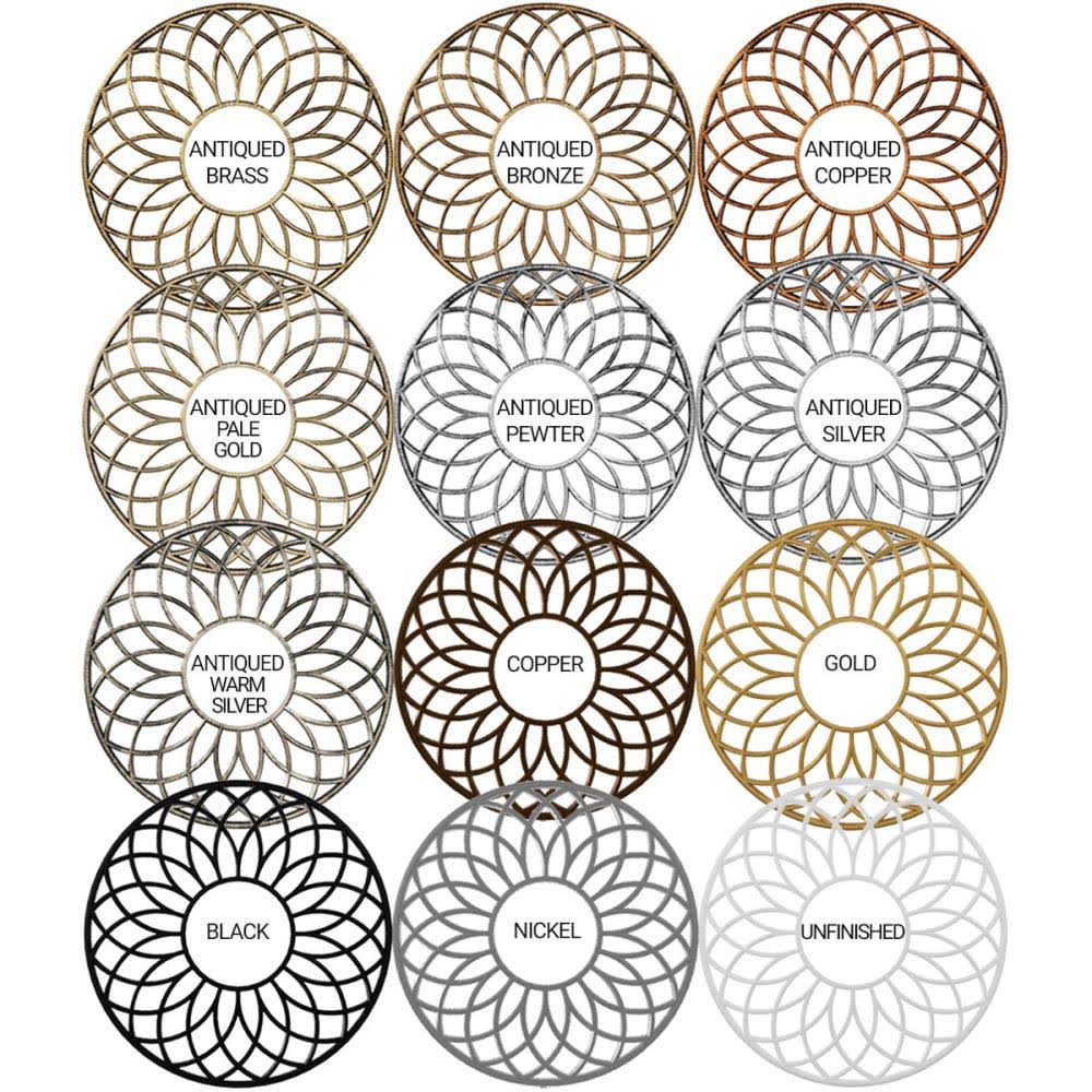 24x22OD x 8 1/4x22ID x 3/4x22P PVC Pierced Ceiling Medallion O797082