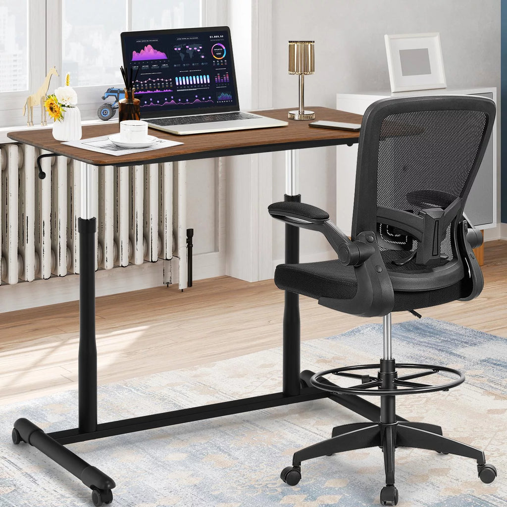 Height Adjustable Standing Desk with Lockable Casters W7993
