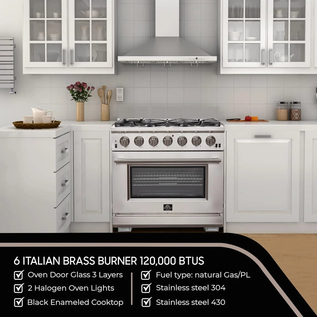36" Freestanding Gas Range V8520