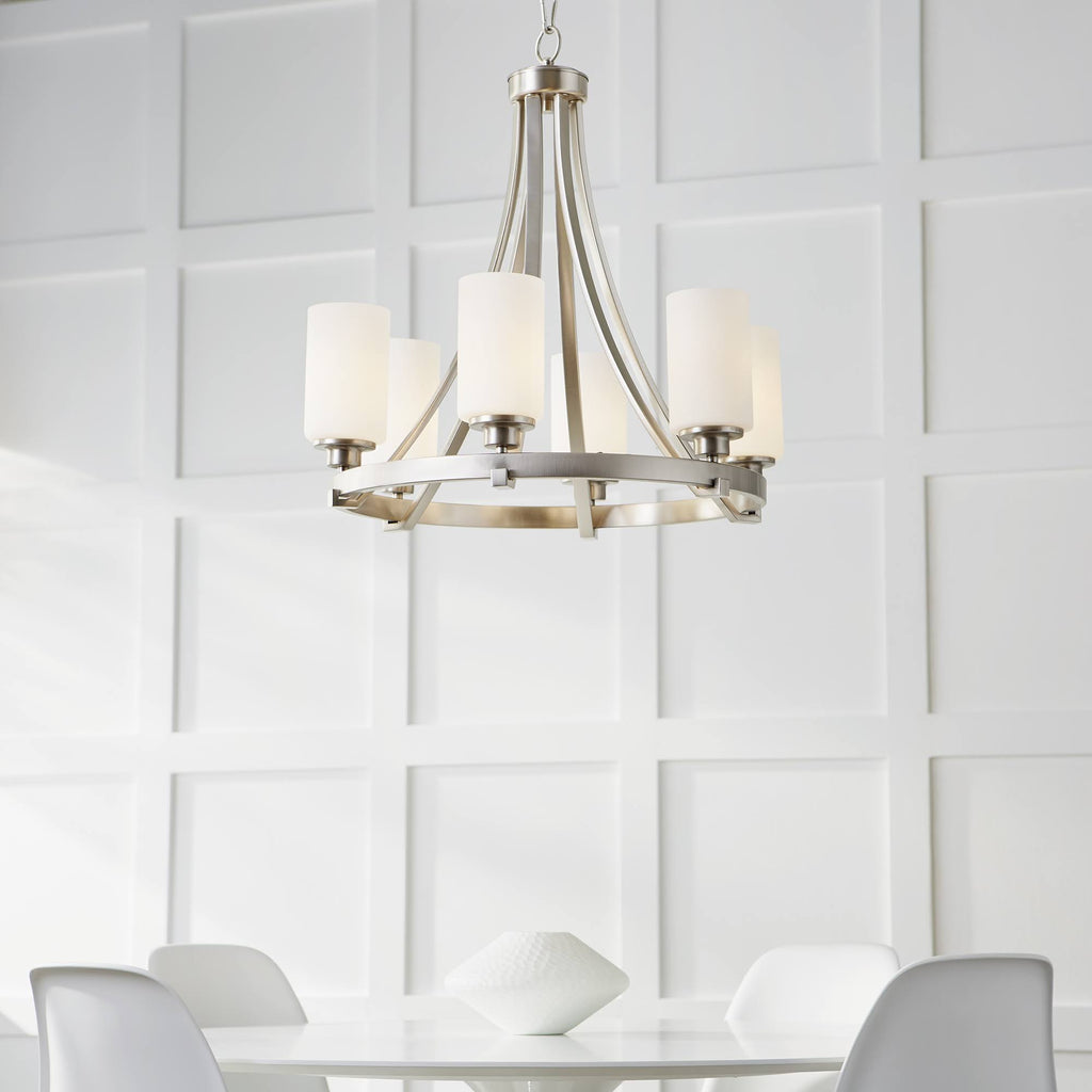 6 Light Oiled Bronze Chandelier A680397