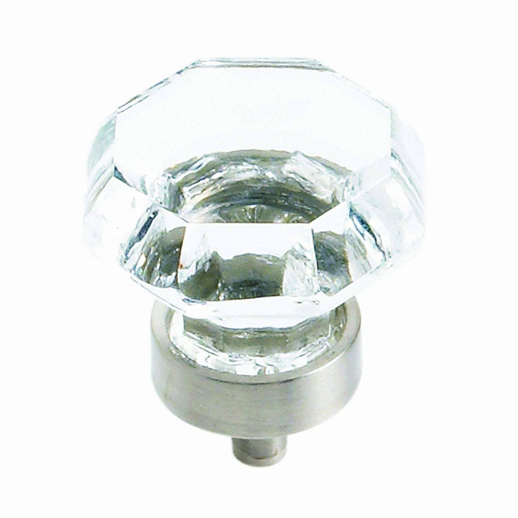 Crystal Knob, Satin Nickel, 1-Inch Diameter F4942