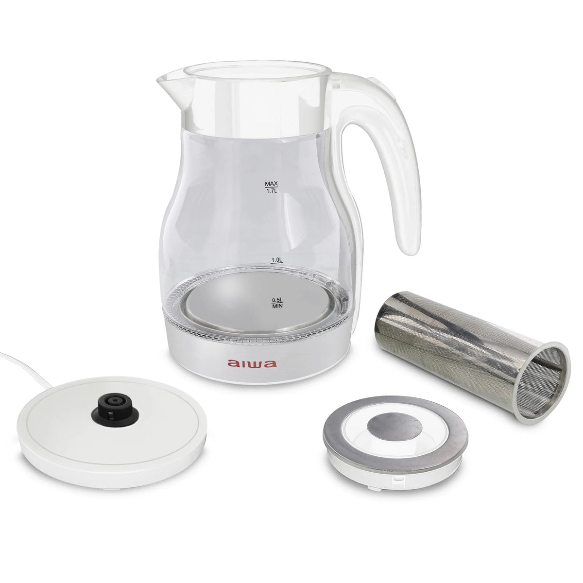 2 in 1 White Infusion Kettle with Removable Stainless Steel Tea Infuser S728093