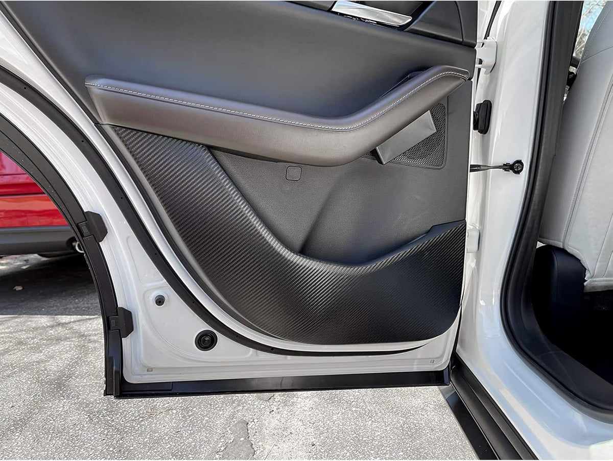 Door Anti-Kick Pad Mats Side Edge Protection Mats Cover Sticker for Mazda CX-30 2019 2020 (Carbon Fiber) W58672