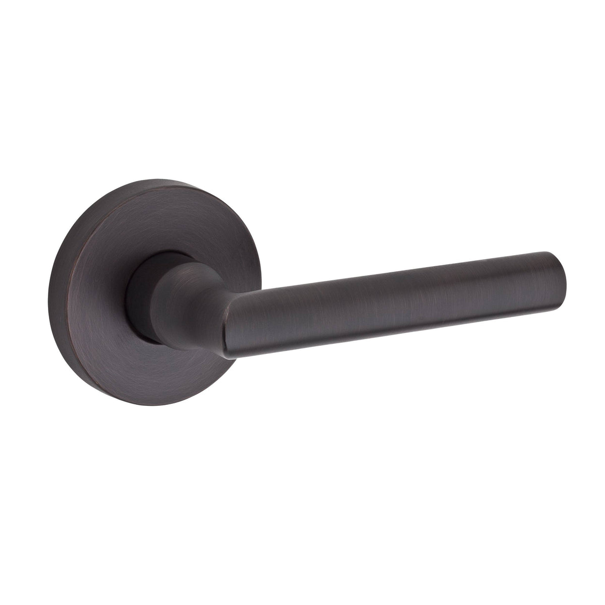 Entry Tube Lever and Contemporary Round Rose Venetian Bronze Finish P69064