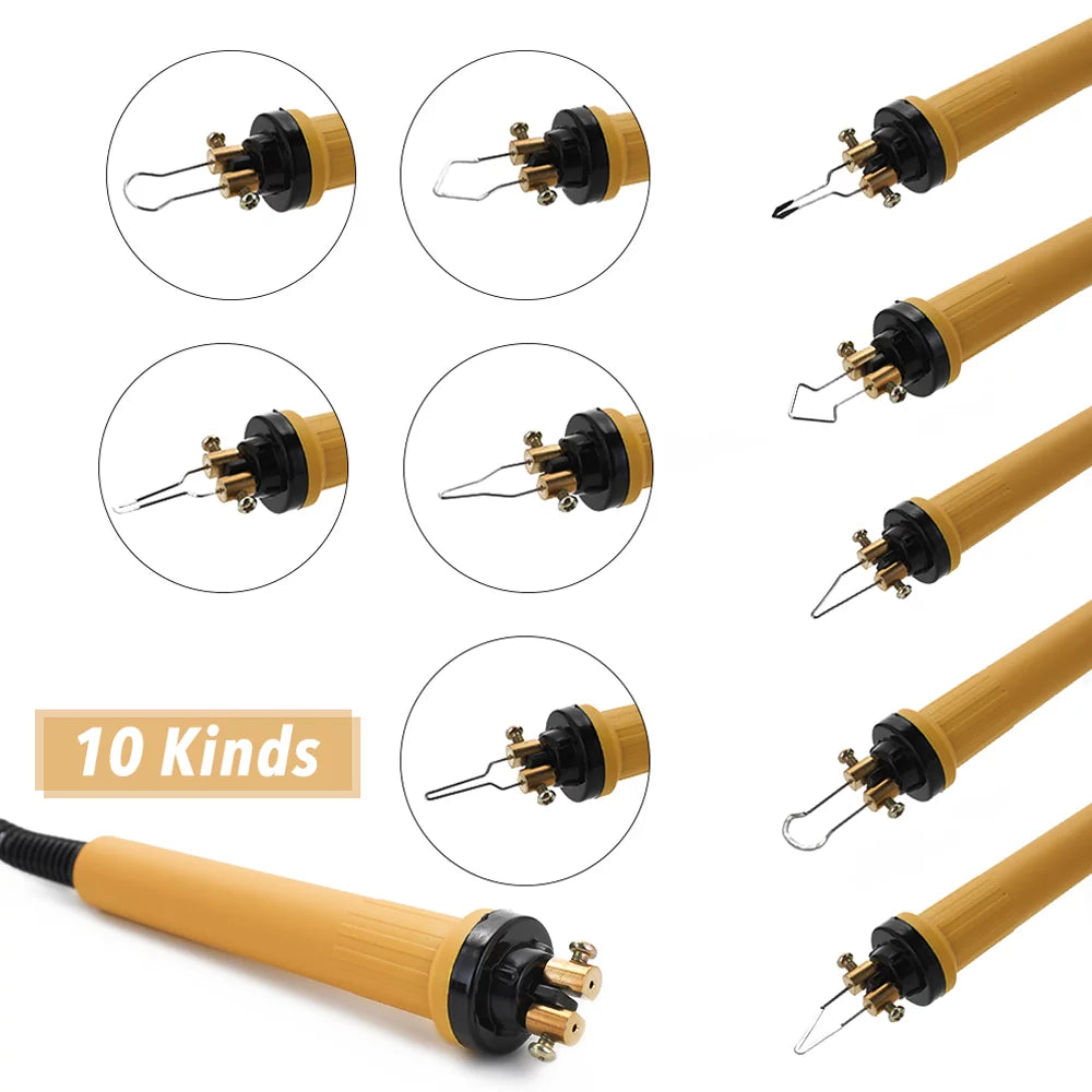 Wood Pyrography Pen Burning Tool Set With Welding Wire Adjustable Temperature H8112