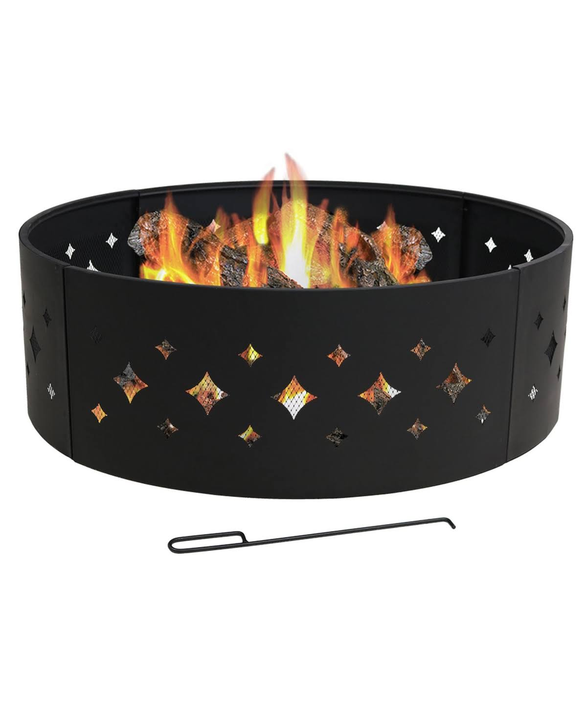 36-Inch Diamond Cut-Out Campfire Ring H4557