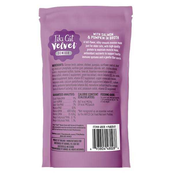 Tiki Cat Velvet Mousse Senior Salmon Wet Food B575