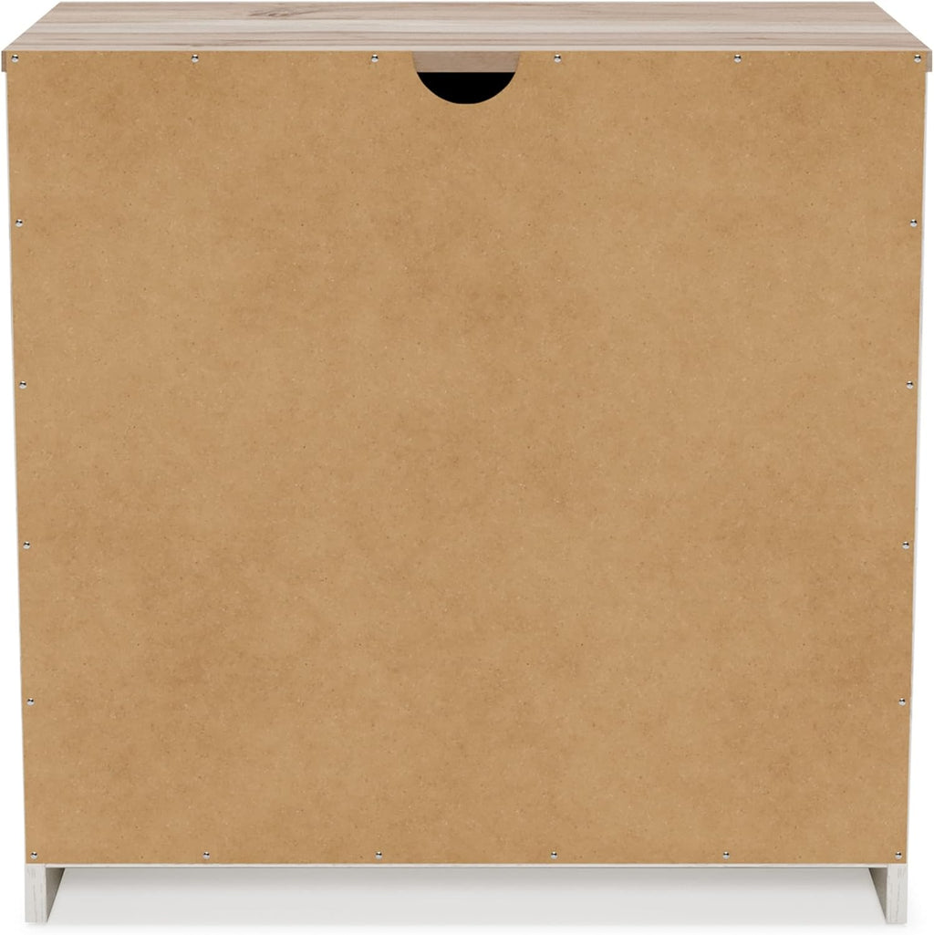 White 3 Drawer Wood Chest L9893