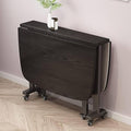 Brown Extendable Dining Table with Wheels N989