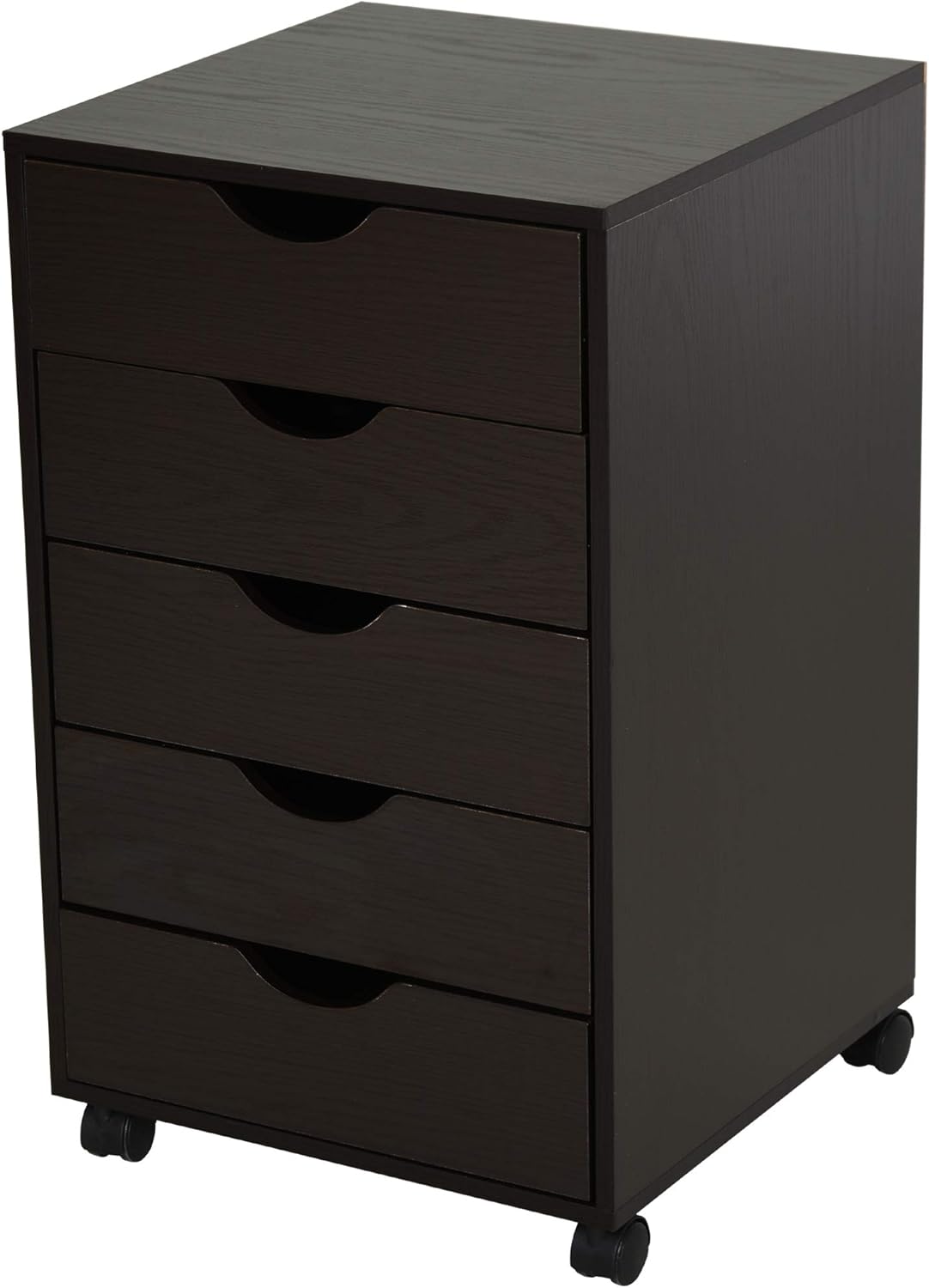 White 5 Drawer File Cabinet with Wheels E176