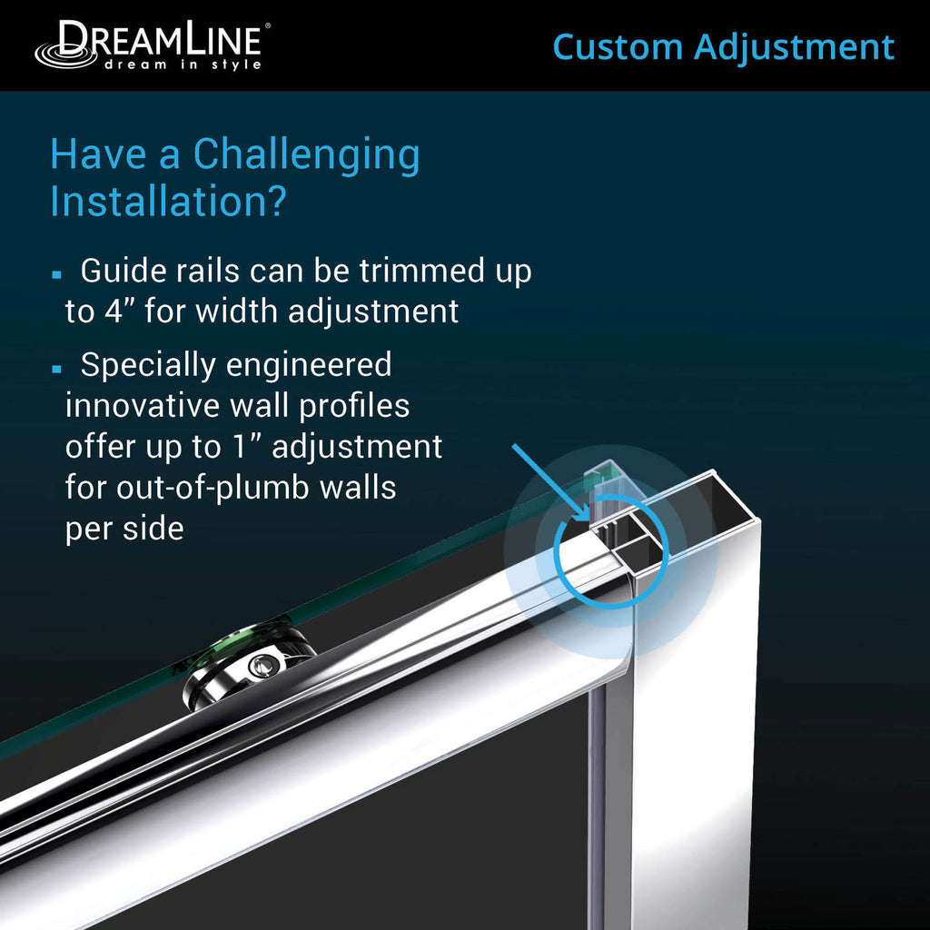 72 in. Semi-Frameless Sliding Shower Door Clear Glass Brushed Nickel F18721