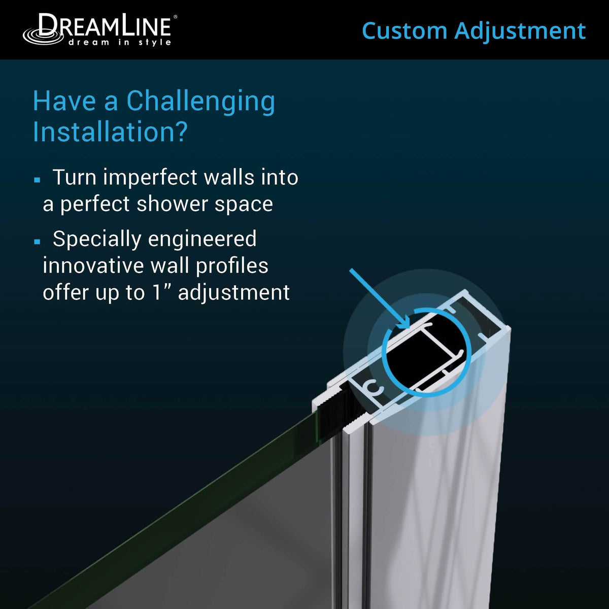 Satin Black Frameless Hinged Shower Door with Shelves W221534