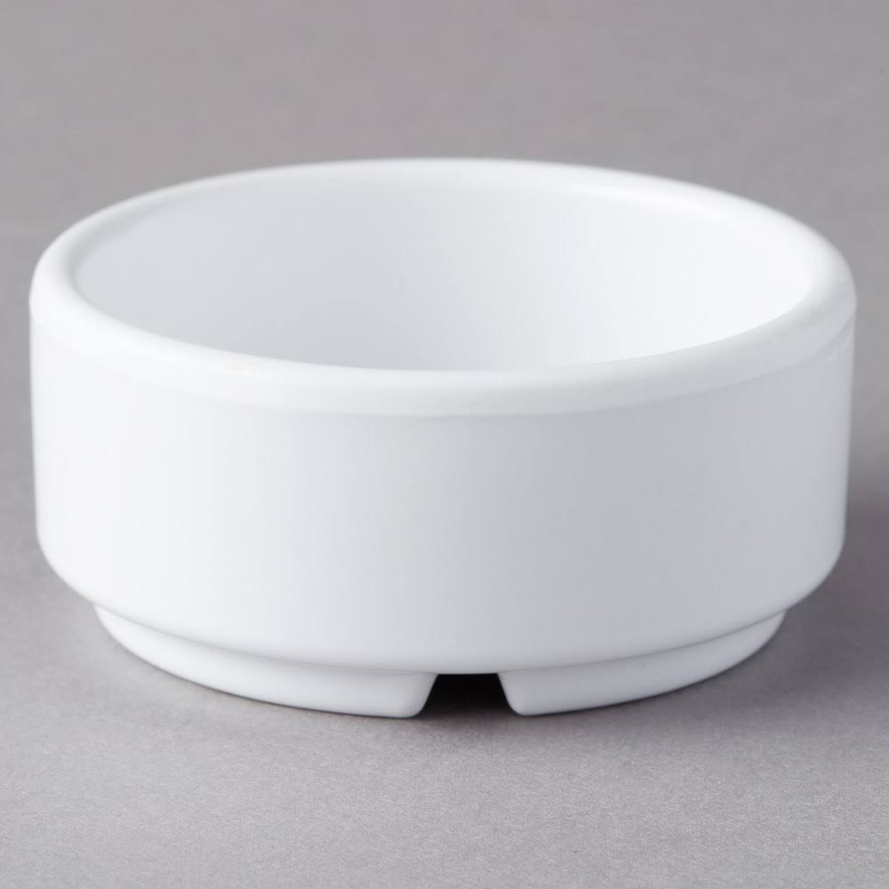 White Melamine 2 oz Straight Sided Ramekin M805593
